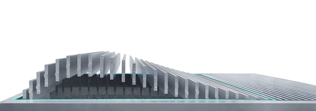 Graphic showing the individual blades of the BYD Blade Battery